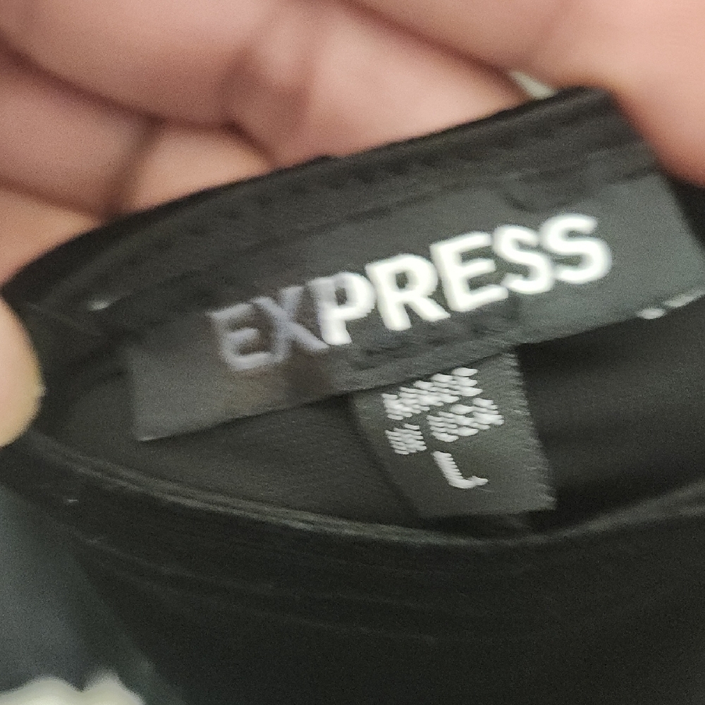 Express Black Velvet Ruched Top - Picture 7 of 7